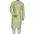 Light green hand block silver foil printed kurta payjama etnic wear / festive wear