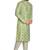 Light green hand block silver foil printed kurta payjama etnic wear / festive wear