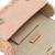 Peach suede pearl embroidered clutch