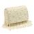 White suede pearl embroidered clutch