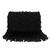 Black suede beads embroidered clutch
