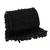 Black suede beads embroidered clutch