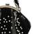 Black suede embroidered clutch