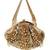 Gold suede pearl embroidered clutch