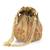 Gold silk floral embroidered potli bag