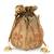 Gold silk floral embroidered potli bag