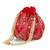 Pink silk floral embroidered potli bag