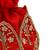 Red silk floral embroidered potli bag