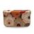 Red suede floral embroidered clutch