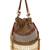 Gold suede pearl embroidered potli bag