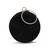 Black silk round clutch