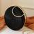 Black silk round clutch