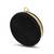 Black silk round clutch