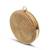 Gold silk round clutch