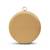 Gold silk round clutch