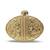 Gold suede floral embroidered clutch