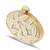 Gold suede floral embroidered clutch