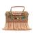 Multicolor suede pearl embroidered clutch