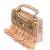 Multicolor suede pearl embroidered clutch