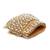 Gold suede pearl embroidered potli bag