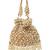 White suede pearl embroidered potli bag