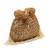 Gold suede pearl embroidered potli bag