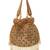 Gold suede pearl embroidered potli bag