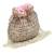 Pink suede pearl embroidered potli bag