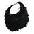 Black suede beads embroidered Hand Bag