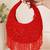 Red suede beads embroidered Hand Bag