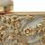 Gold suede floral embroidered clutch