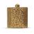 Gold suede embroidered clutch