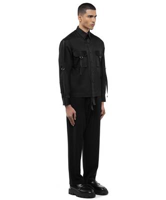 Black plain cotton shirt 3