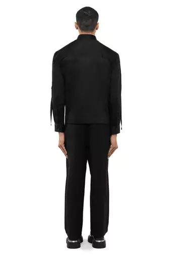 Black plain cotton shirt