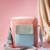 hue blue & pastel multi cotton canvas colourblocked sling bag