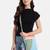 hue aqua blue & pastel multi cotton canvas colourblocked sling bag