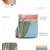 hue aqua blue & pastel multi cotton canvas colourblocked sling bag