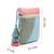 hue aqua blue & pastel multi cotton canvas colourblocked sling bag