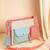 hue cream & pastel multi cotton canvas colourblocked sling bag