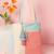 hue coral & pastel multi cotton canvas colourblocked shoulder bag