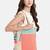hue coral & pastel multi cotton canvas colourblocked shoulder bag