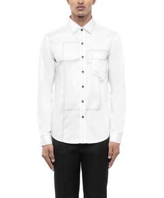 White plain cotton shirt 5