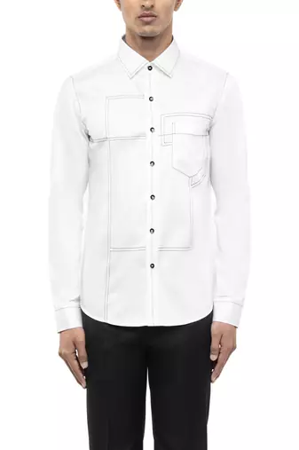 White plain cotton shirt