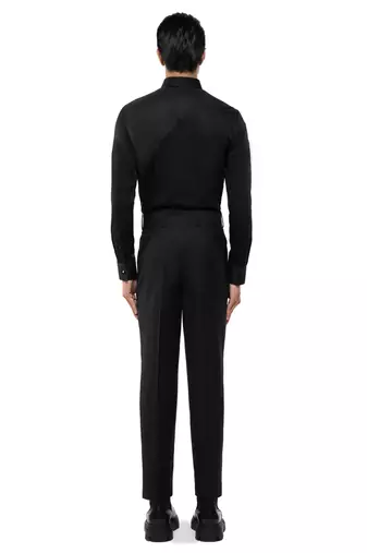 Black plain cotton shirt