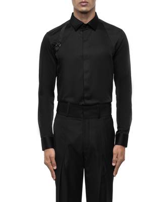 Black plain cotton shirt 5