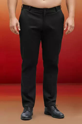 men's black cotton lycra pant style pyjama - premium festive wear