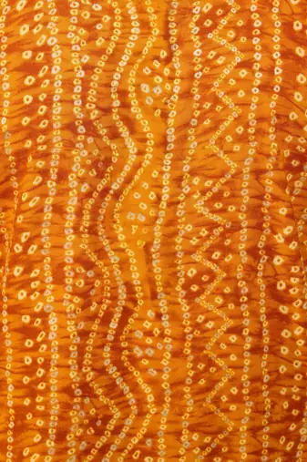 mustard bandhani kurta - foil print traditional festive