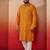 men's mustard bandhani print kurta with cream pyjama - traditional set