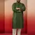 green bandhani kurta with cream pyjama - festive casual set