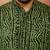 men's green bandhani kurta with cream pyjama - festive casual set